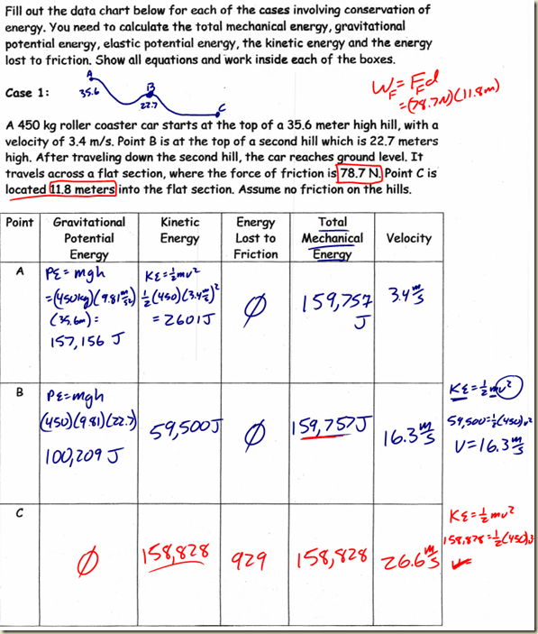 Conservation Of Mechanical Energy Equation With Friction Tessshebaylo